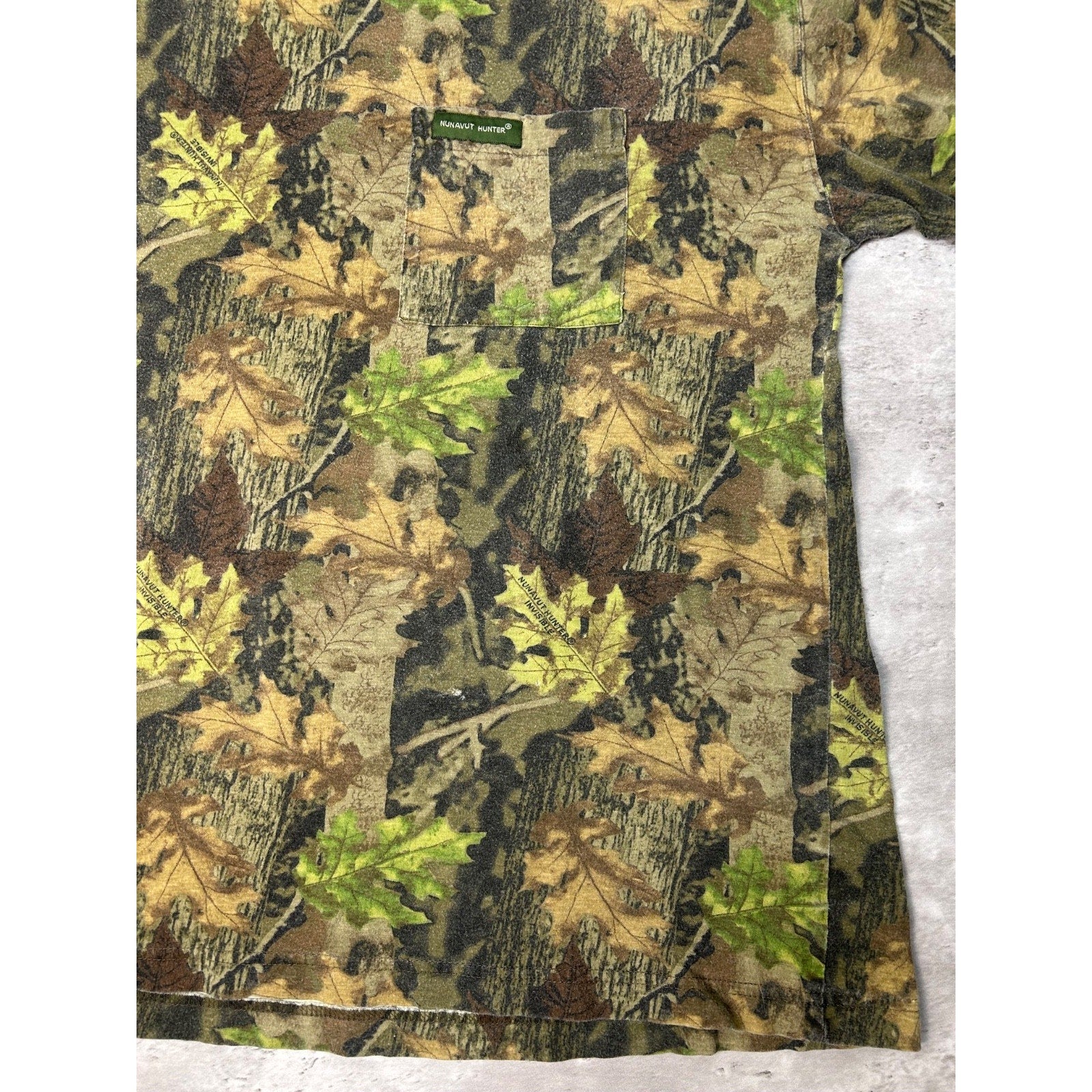 Vintage Nunavut Hunter Tree Camo Hunting Long Sleeve T-Shirt Size Large