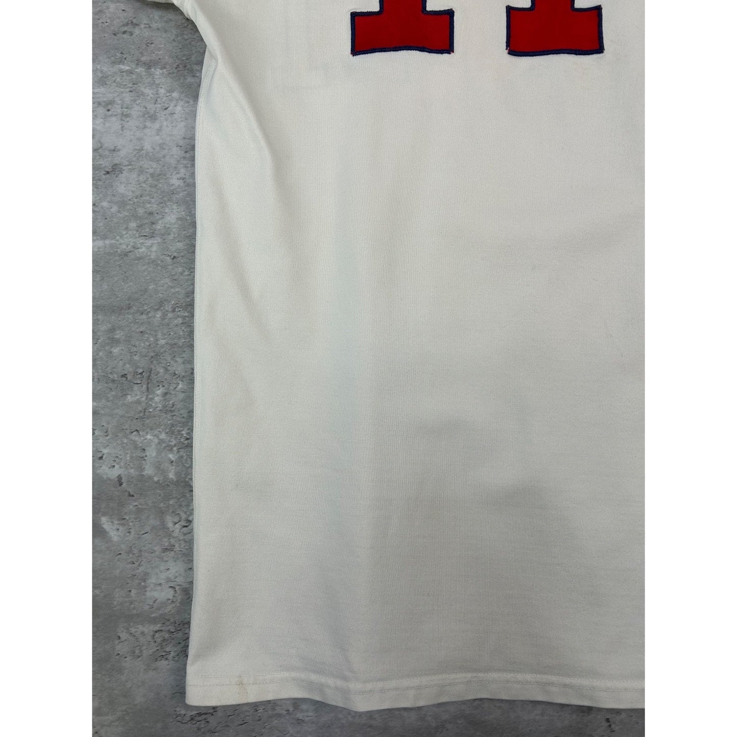 Vintage 60s/70s Patriots #11 Stitched Baseball Jersey Size Large White