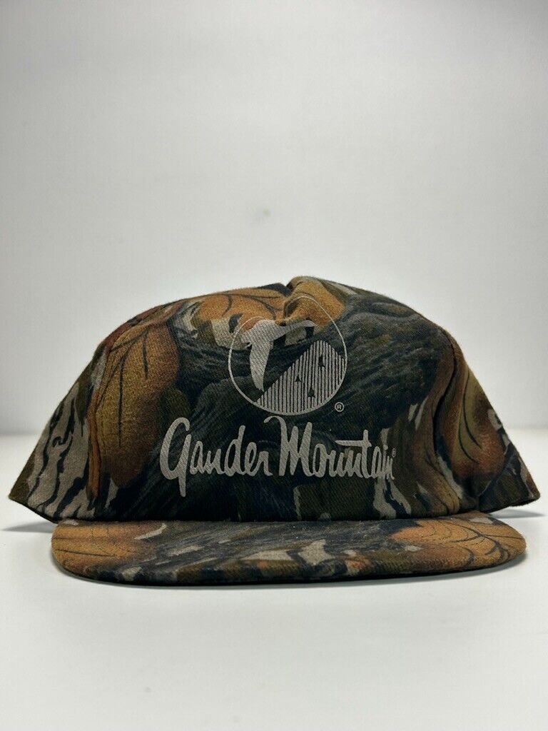 Vintage 80s/90s Gander Mountain Mossy Oak Fall Foliage Hunting Snapback Hat OSFA