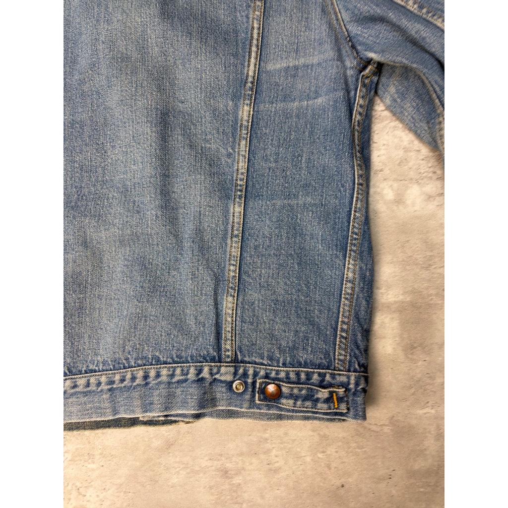 Vintage 1960s GWG Kings Medium Wash Denim Trucker Jacket Size Medium
