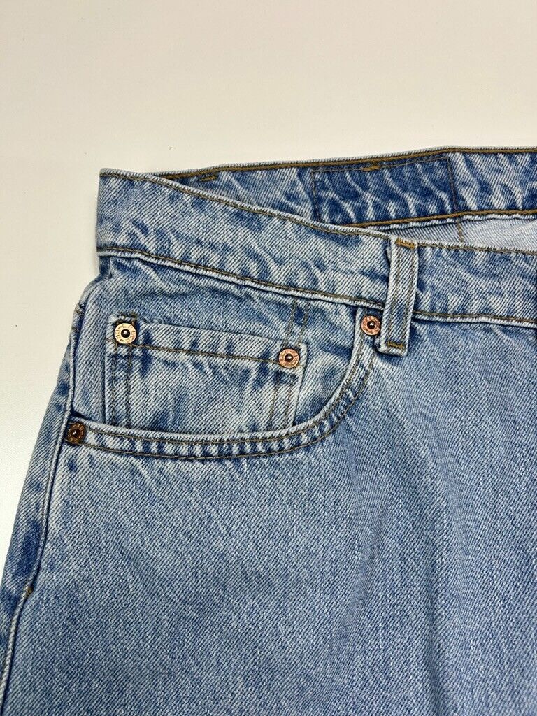 Vintage 90s Levis 505 Red Tab Regular Fit Light Wash Denim Pants Size 36W