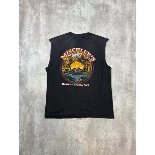 Vintage Harley Davidson Motorcycles Sleeveless Graphic T-Shirt Size Large