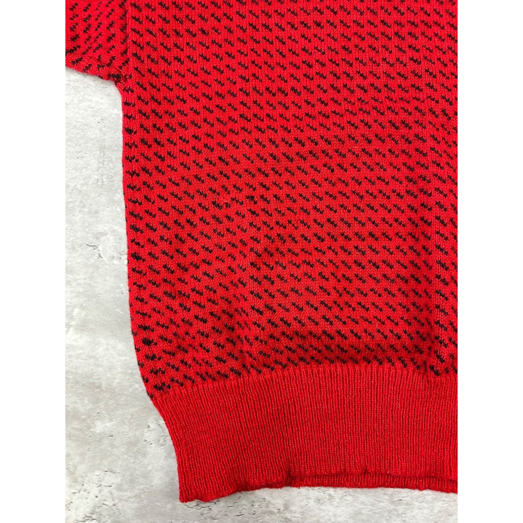 Vintage 90s Woolrich Checkered Print Pullover Ribbed Sweater Size Medium