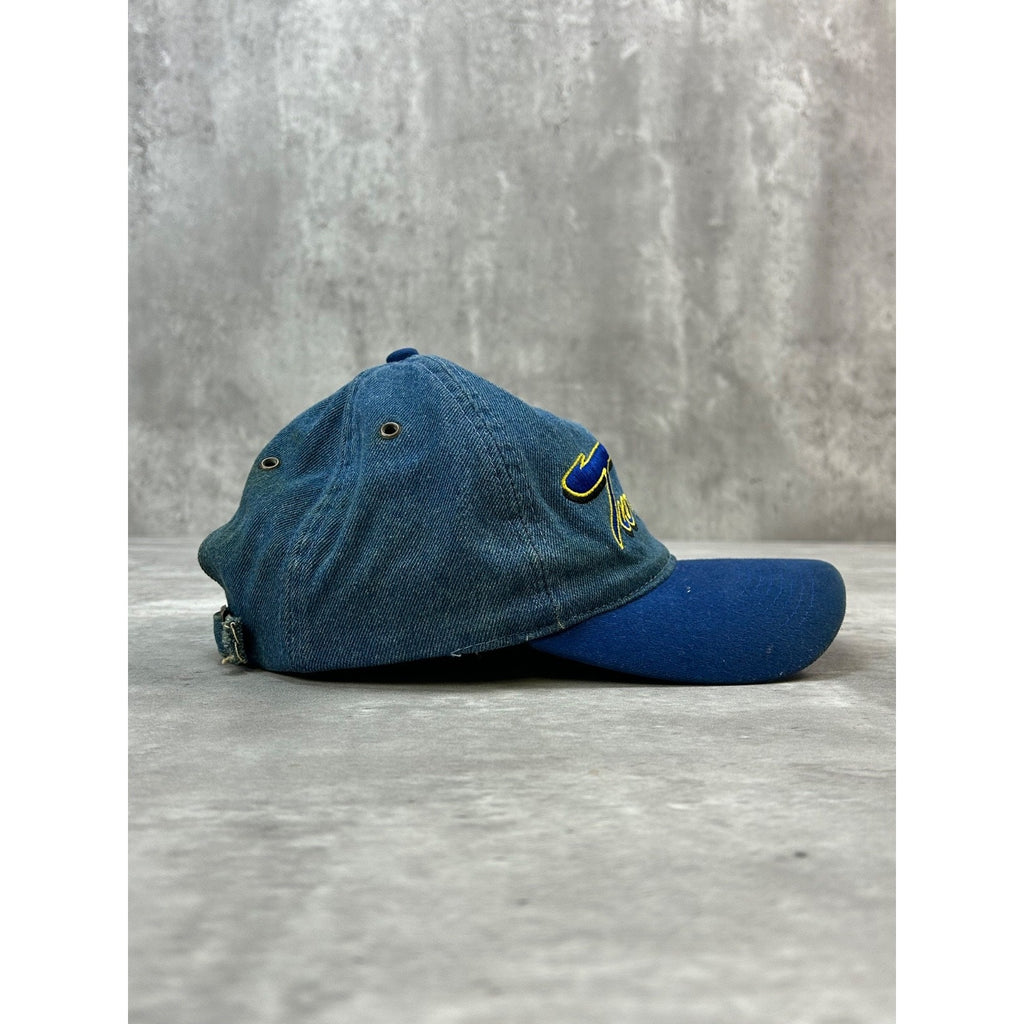 Vintage 2000 Looney Tunes Tweety Bird Embroidered Denim Strapback Hat OSFA