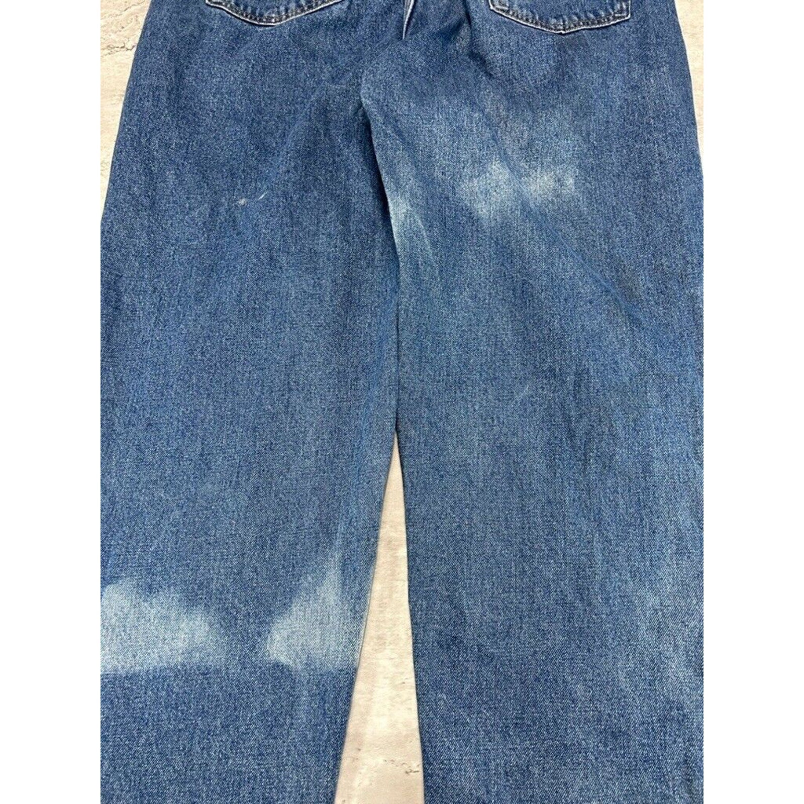 Vintage 90s Levis 560 Red Tab Loose Fit Tapered Leg Dark Wash Denim Pants Size 41