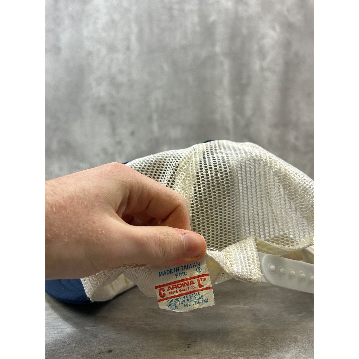 VTG 80s GCO Federal Credit Union Embroidered Patch Trucker Snapback Hat OSFA