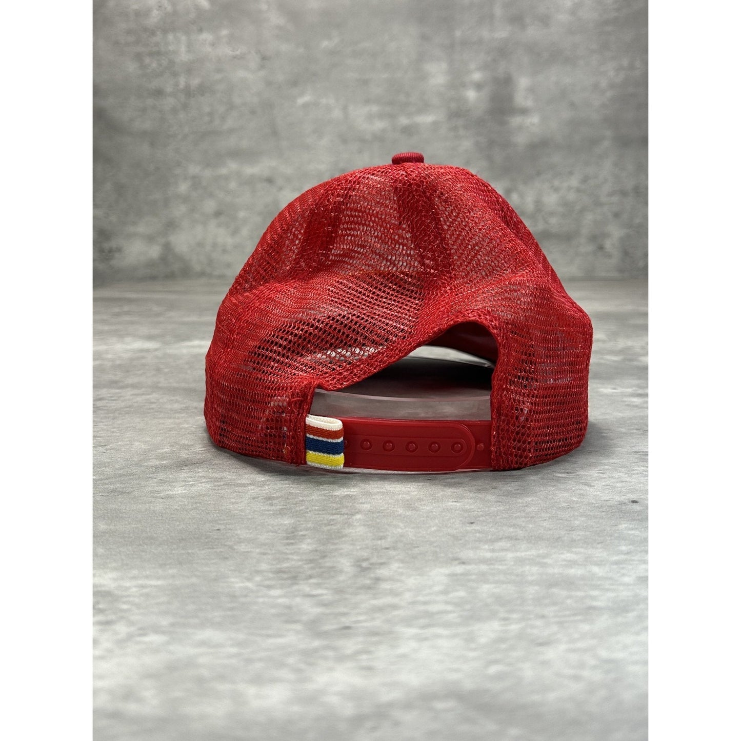 Vintage 80s Manana Surf Company Embroidered Patch Mesh Snapback Hat OSFA Red