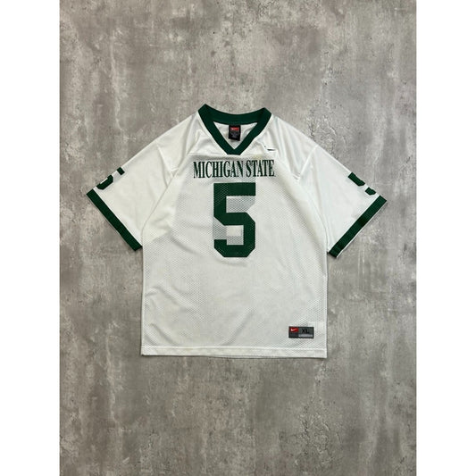 Vintage Michigan State Spartans #5 NCAA Nike Football Jersey Size YOUTH XL