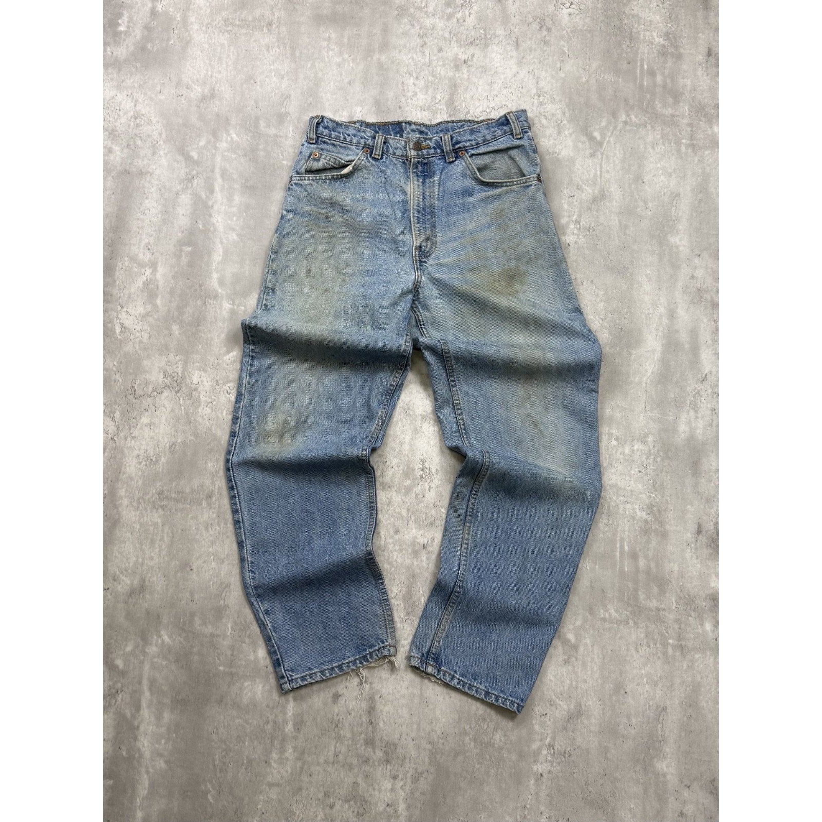 Vintage 80s/90s Levis 634 Orange Tab Light Wash Denim Pants Size 31