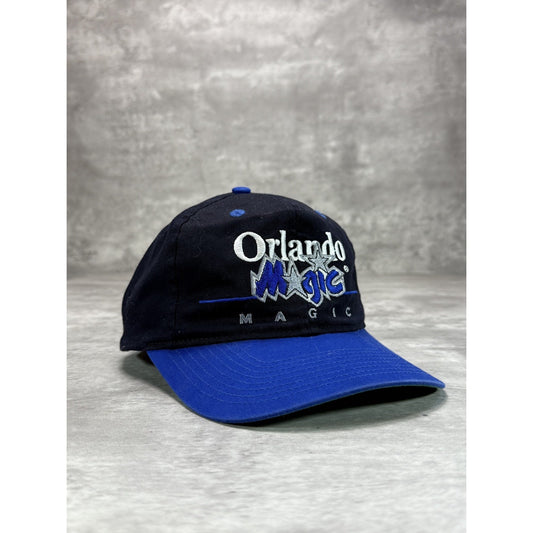Vintage 90s Orlando Magic NBA Embroidered Spellout Basketball Snapback Hat OSFA