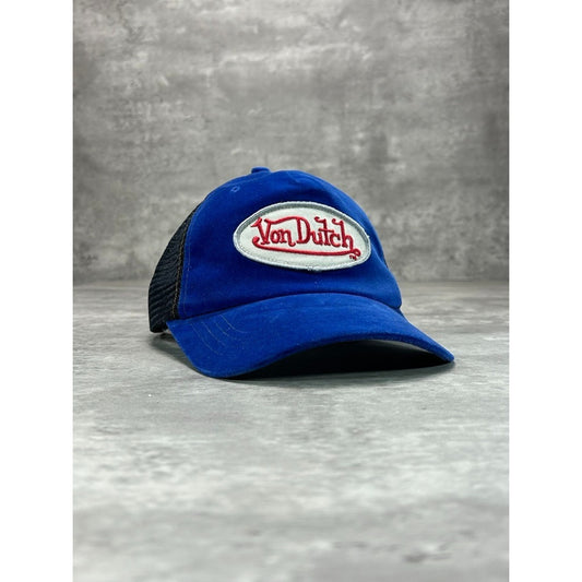 Vintage Von Dutch Embroidered Spellout Patch Trucker Snapback Hat OSFA