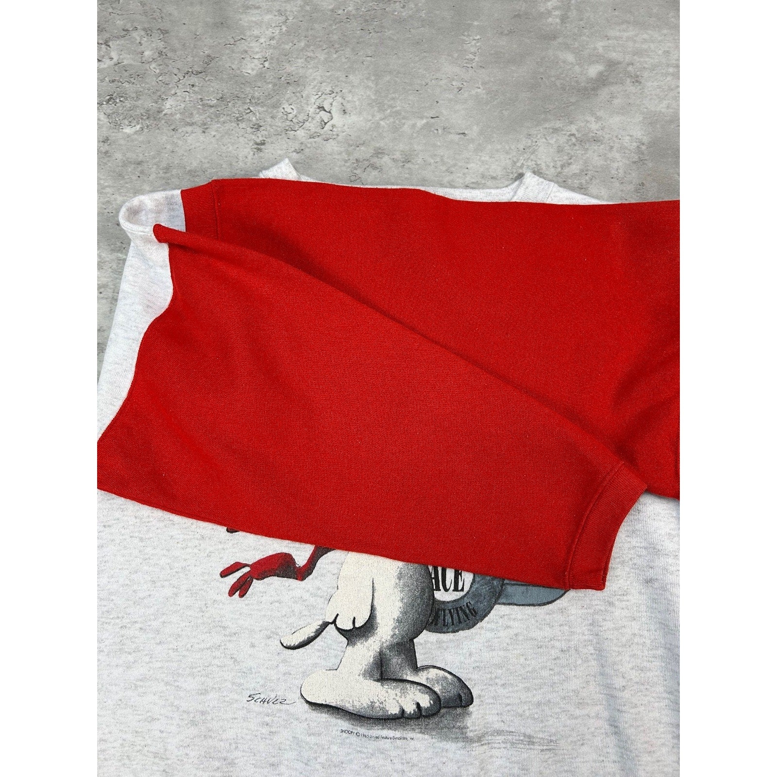 Vintage 90s Peanuts Snoopy Pilot Cartoon Character Graphic Sweatshirt Size Small