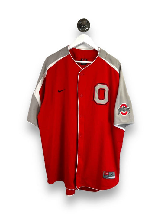 Vintage Ohio State Buckeyes NCAA Collegiate Nike Team Baseball Jersey Size Large