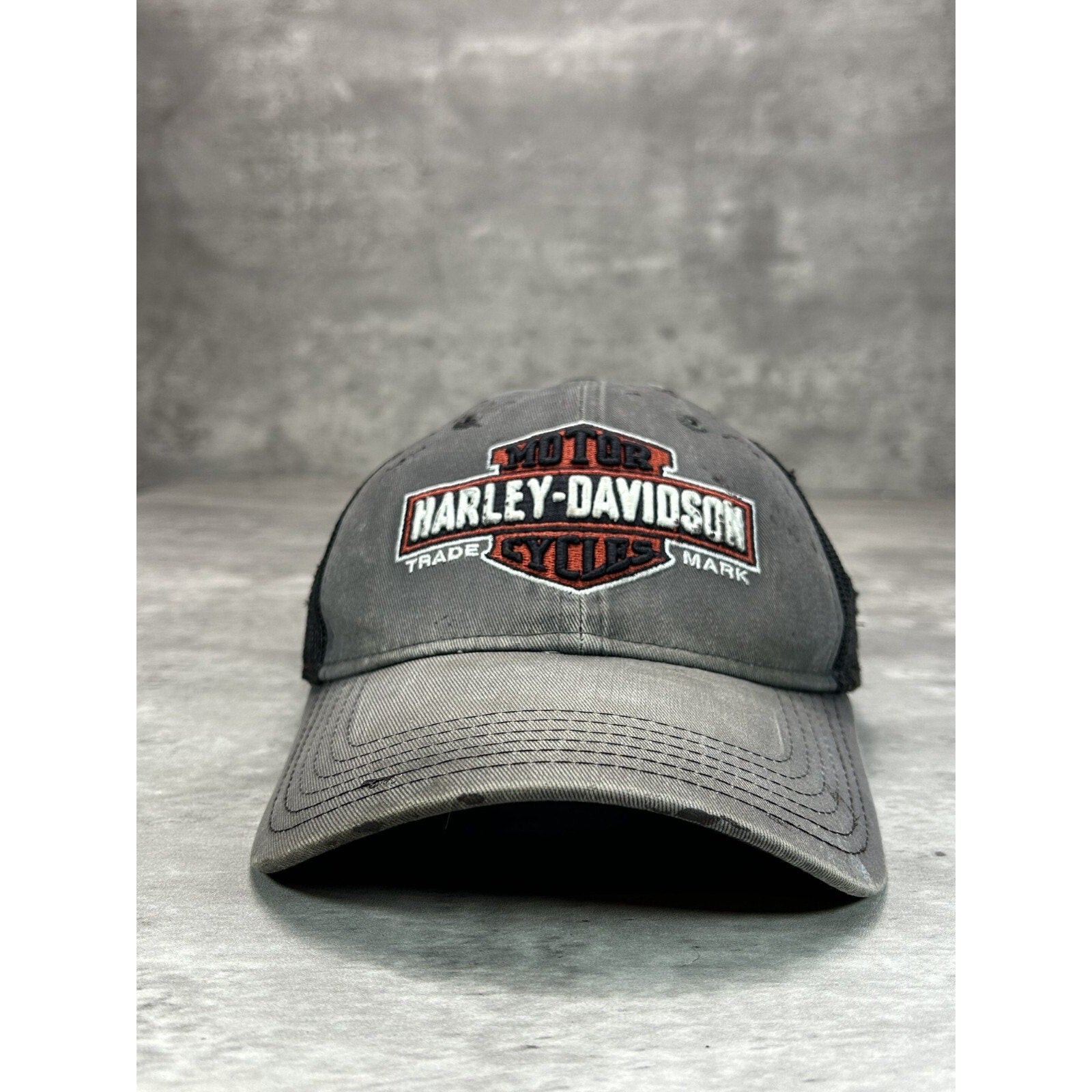Harley Davidson Embroidered Logo Trucker Snapback Hat OSFA