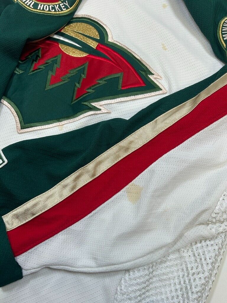 Vintage Minnesota Wild Stitched CCM NHL Hockey Jersey Size XL White