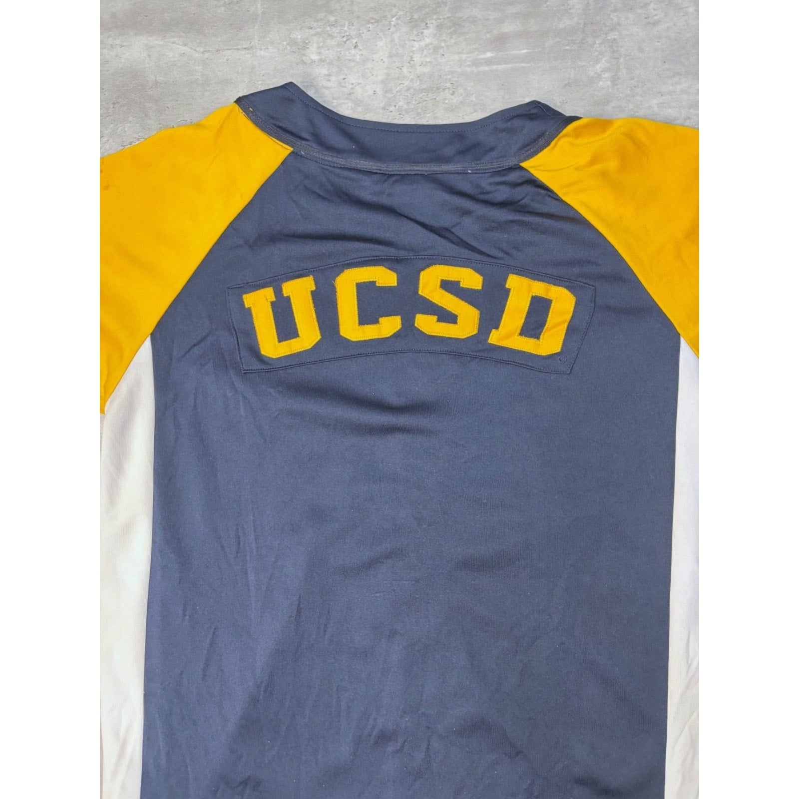 Vintage UCSD Tritons NCAA Script Spellout Baseball Jersey Size Medium