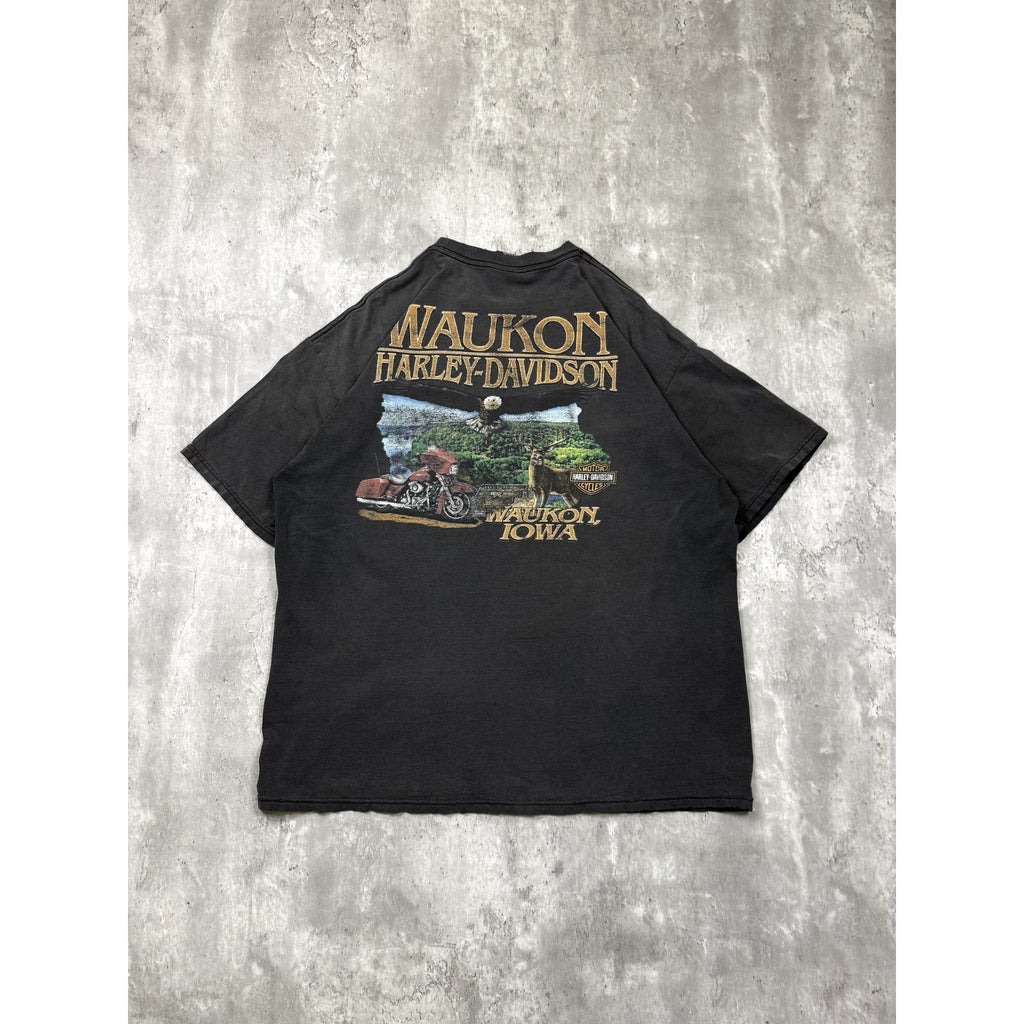 Vintage Harley Davidson Steampunk Spellout Graphic T-Shirt Size XL