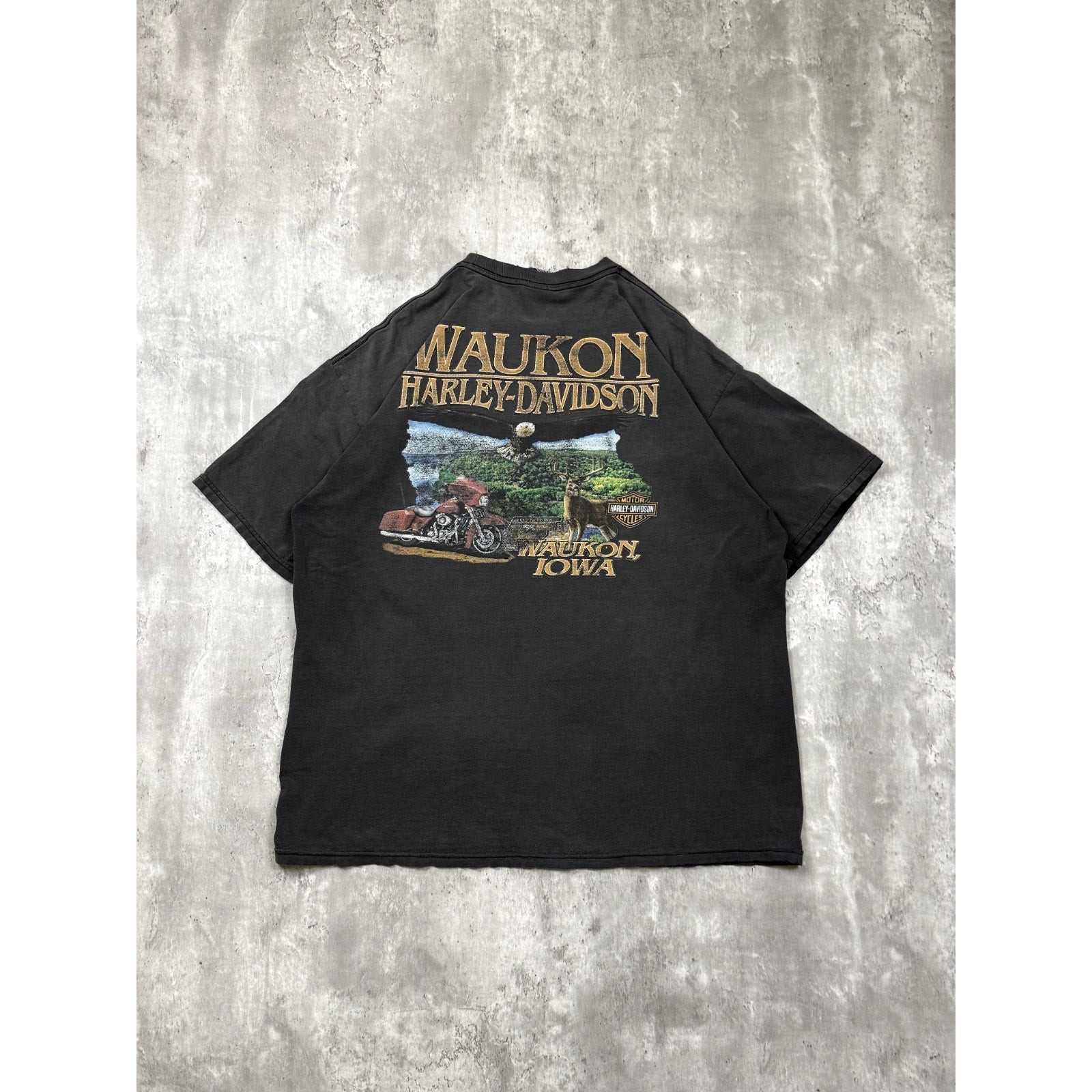 Vintage Harley Davidson Steampunk Spellout Graphic T-Shirt Size XL