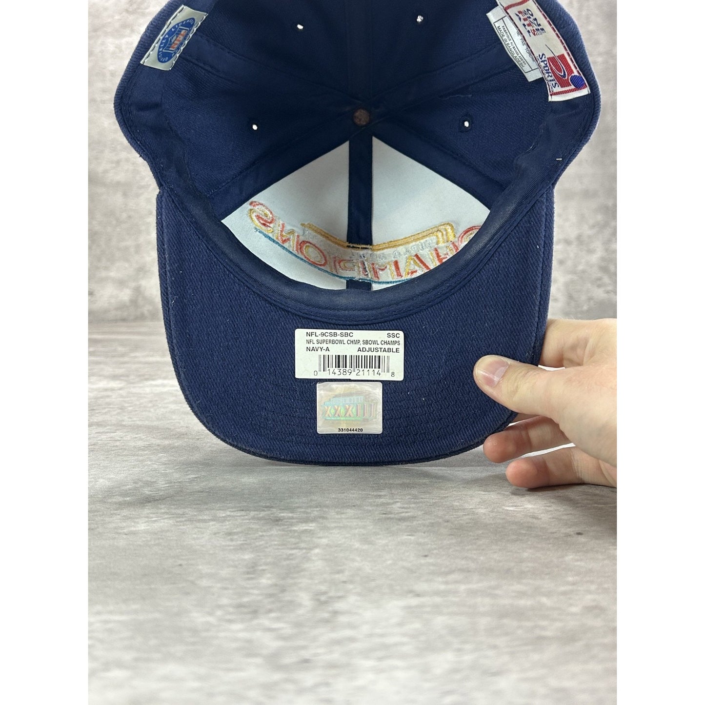 Vintage 1999 Denver Broncos NFL Embroidered Super Bowl Champs Strapback Hat OSFA