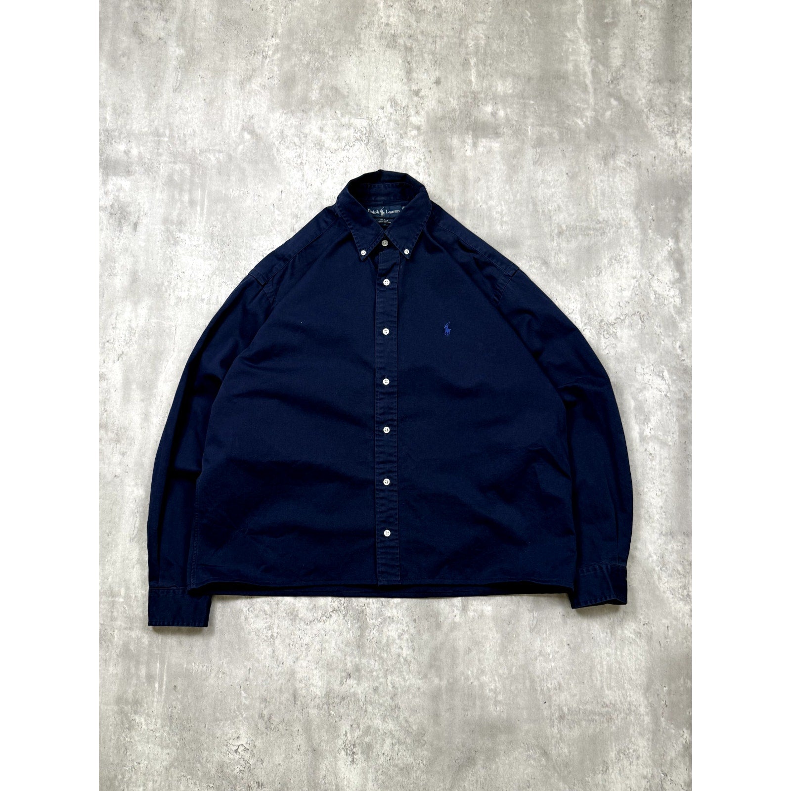 Vintage Polo Ralph Lauren Embroidered Pony Cropped Button Up Shirt Size Large