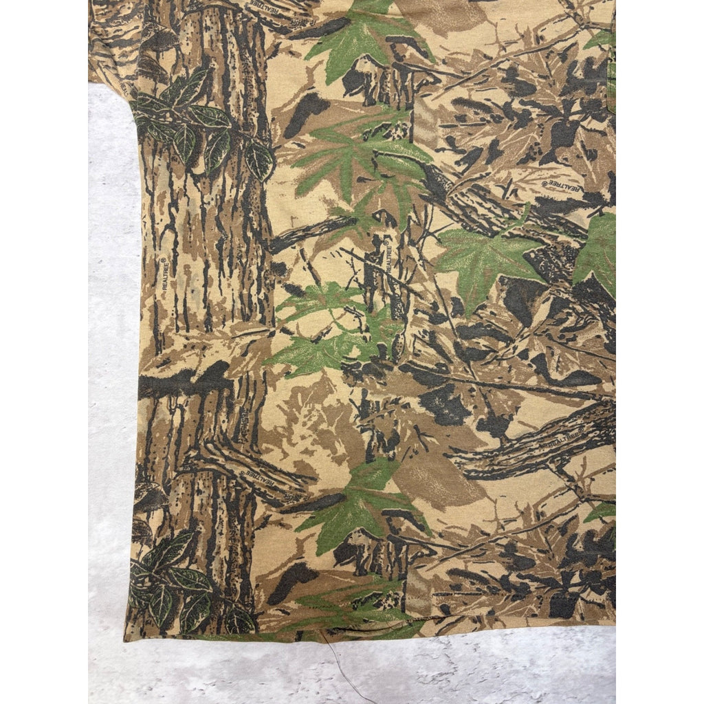 Vintage 80s/90s Redhead Realtree Camo Hunting T-Shirt Size XL