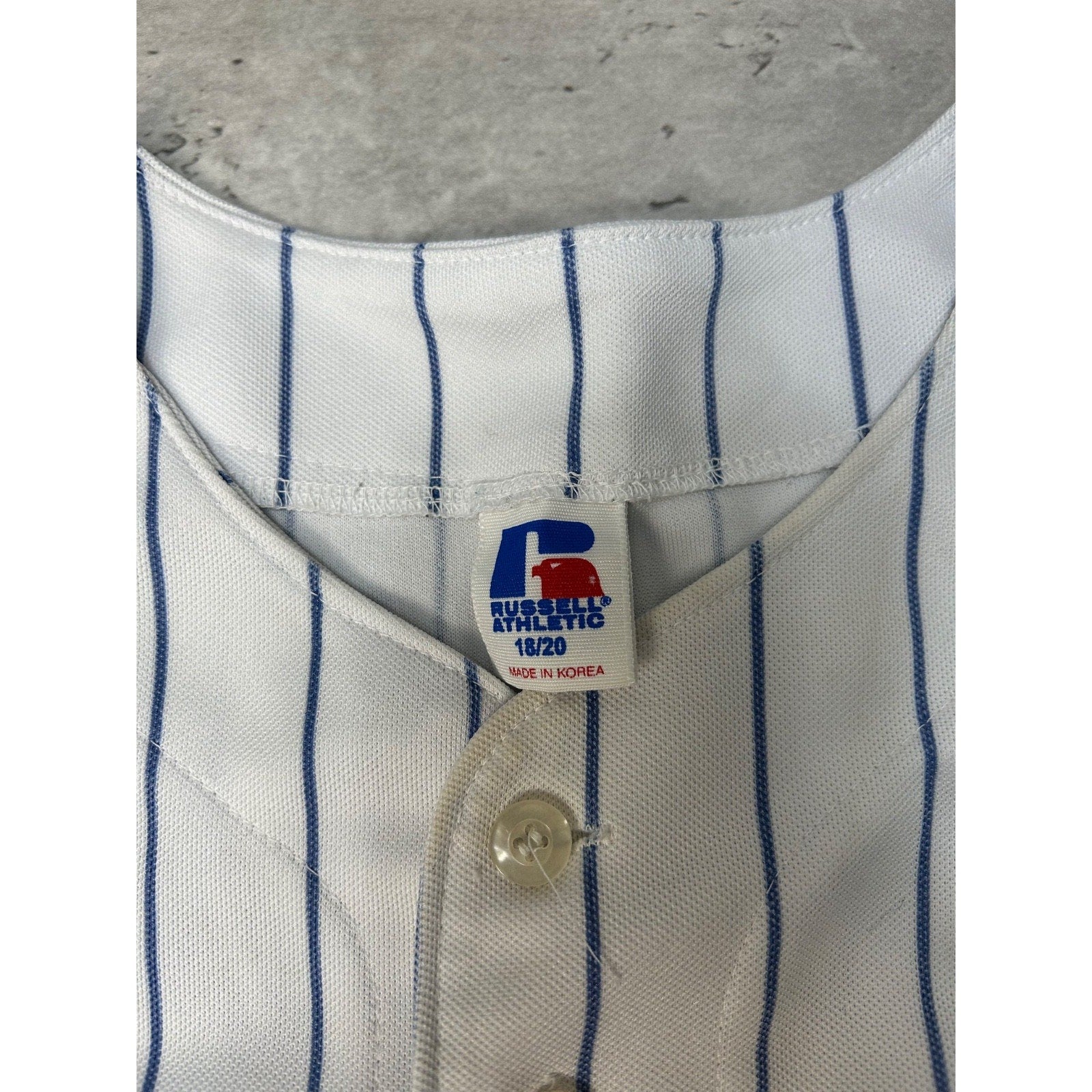 Vintage Mark Prior #22 Chicago Cubs MLB Stitched Pinstripe Jersey Size YOUTH M