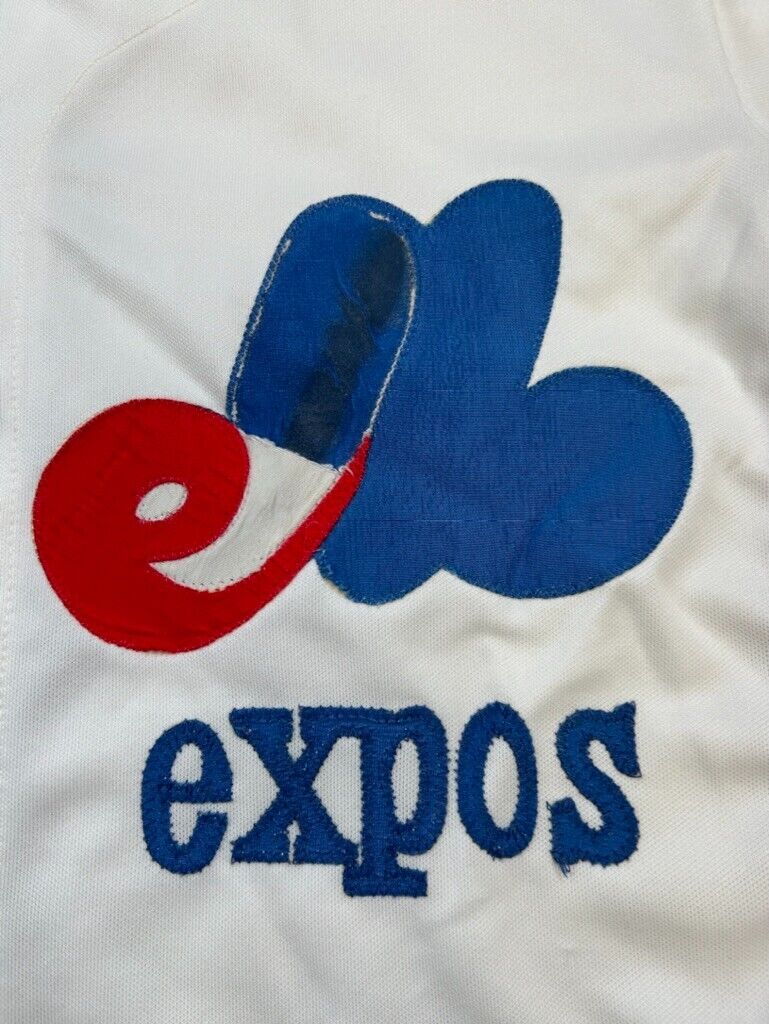 Vintage 90s Montreal Expos #9 MLB Stitched Ravens Jersey Size Large White