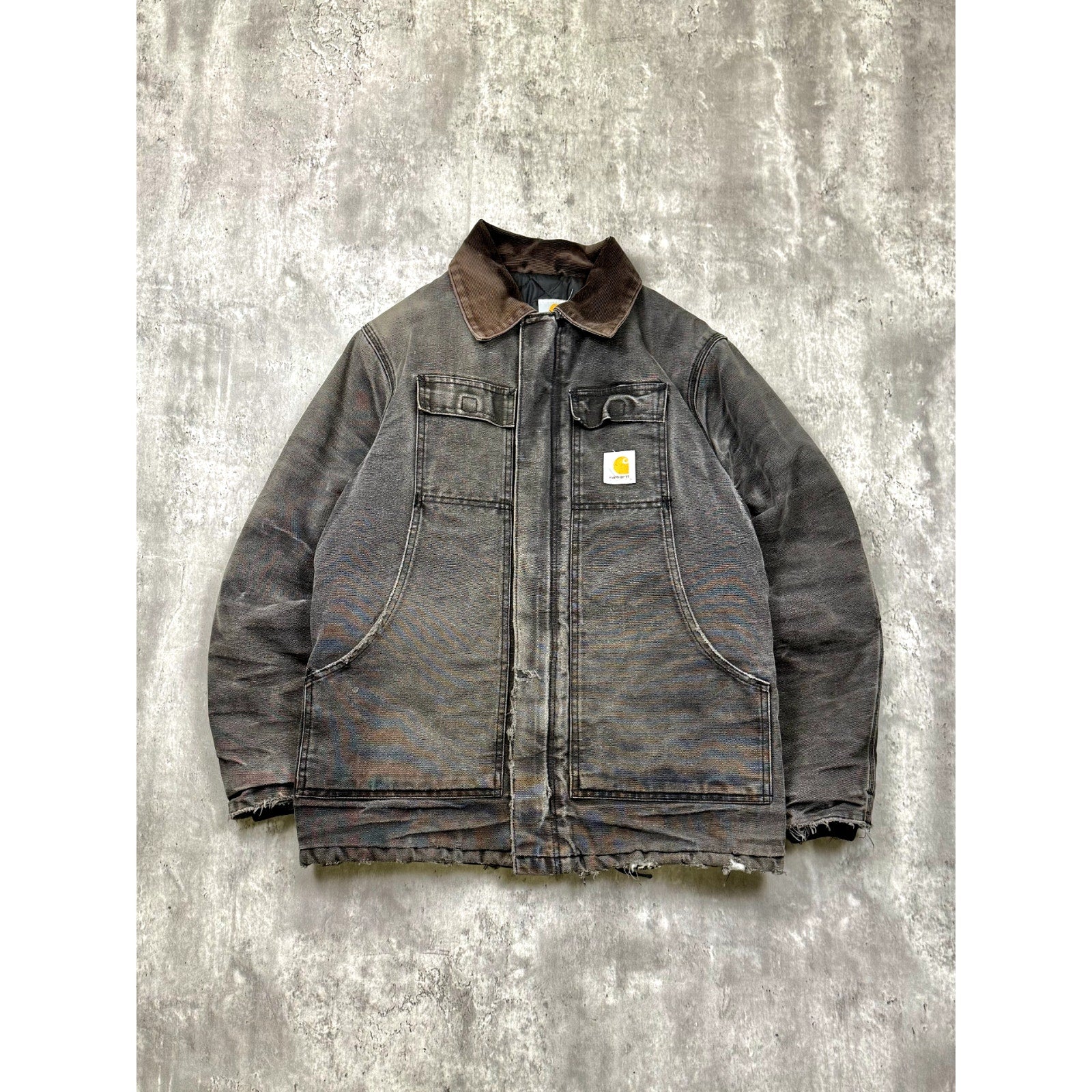 Vintage Carhartt Quilted Lined Canvas Workwear Arctic Jacket Size Large