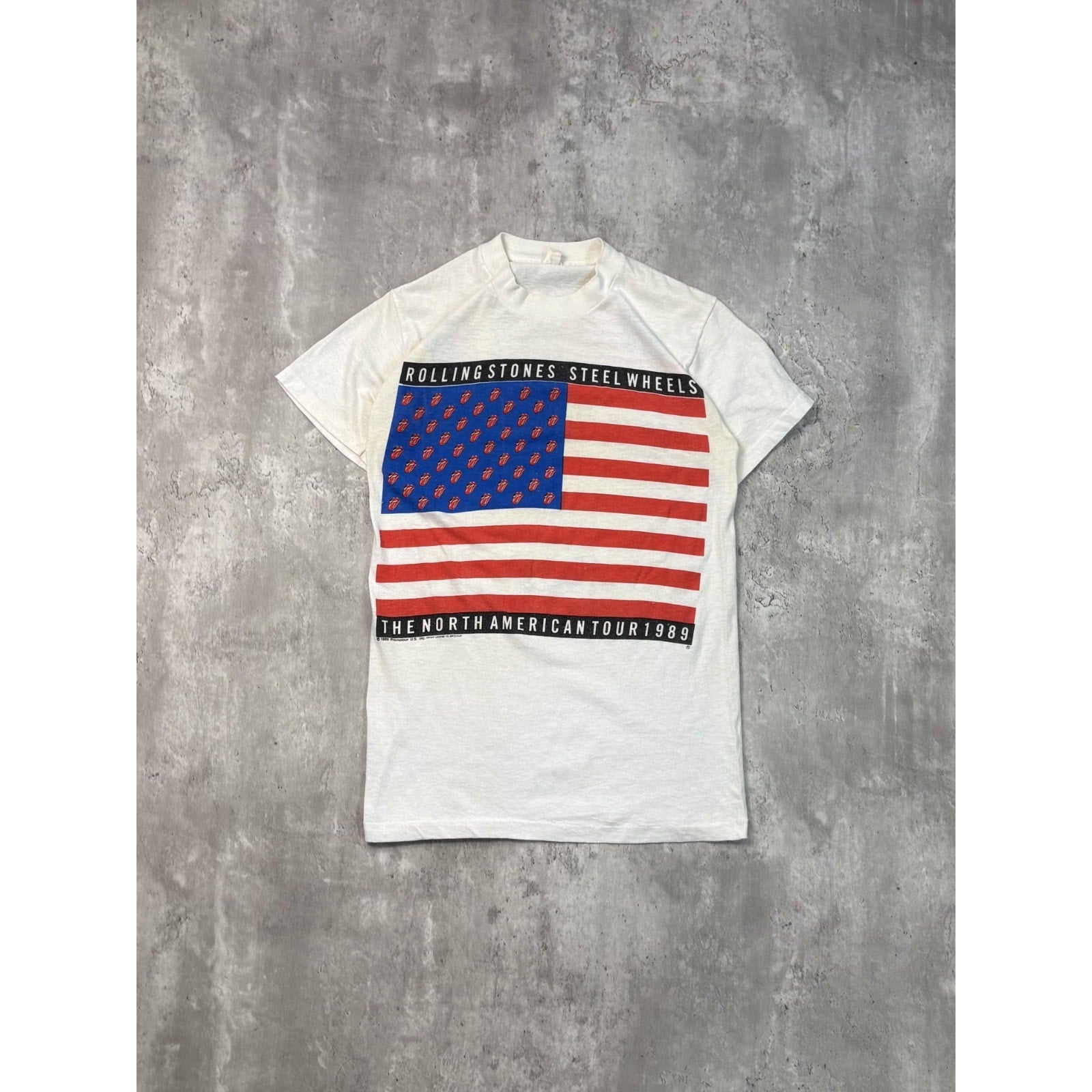 1989 The Rolling Stones North American Tour Rock Music Band T-Shirt Size Medium