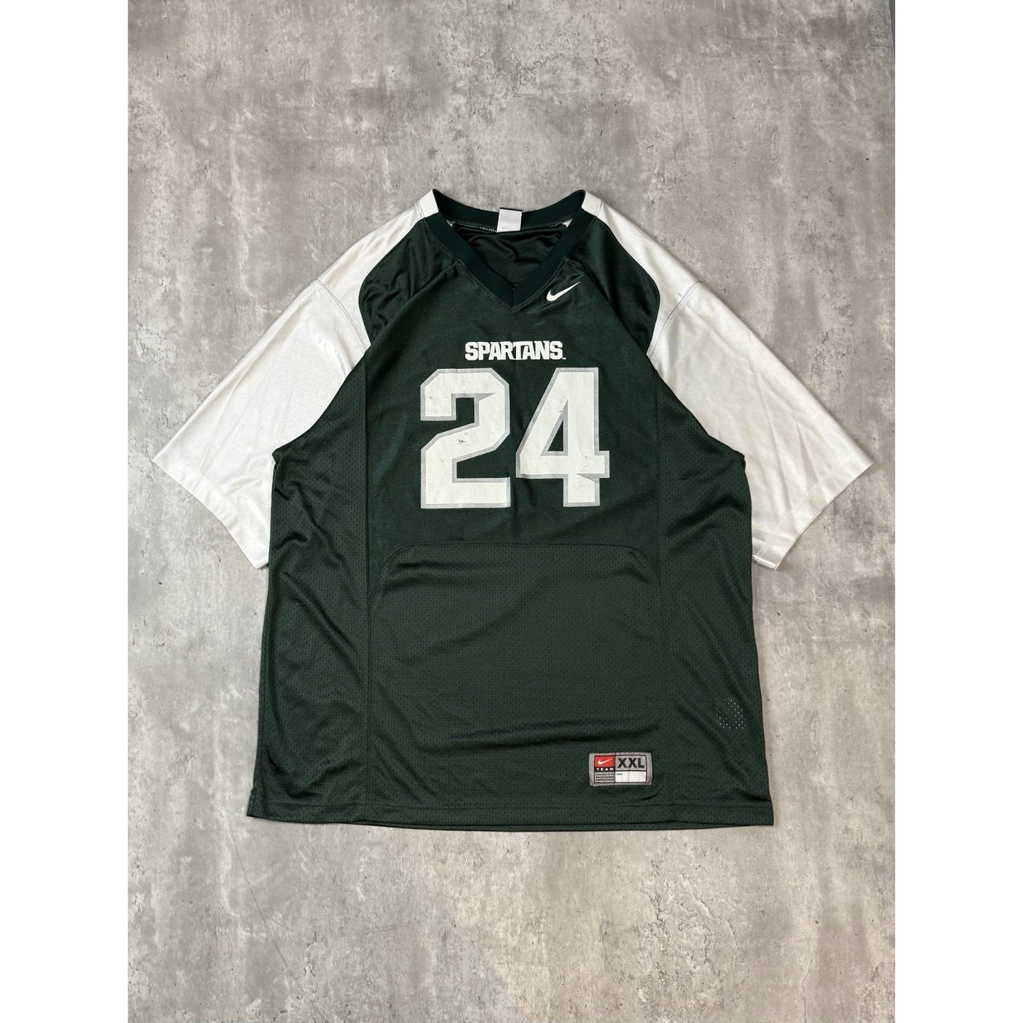 Vintage Michigan State Spartans #24 NCAA Two Tone Nike Football Jersey Size 2XL