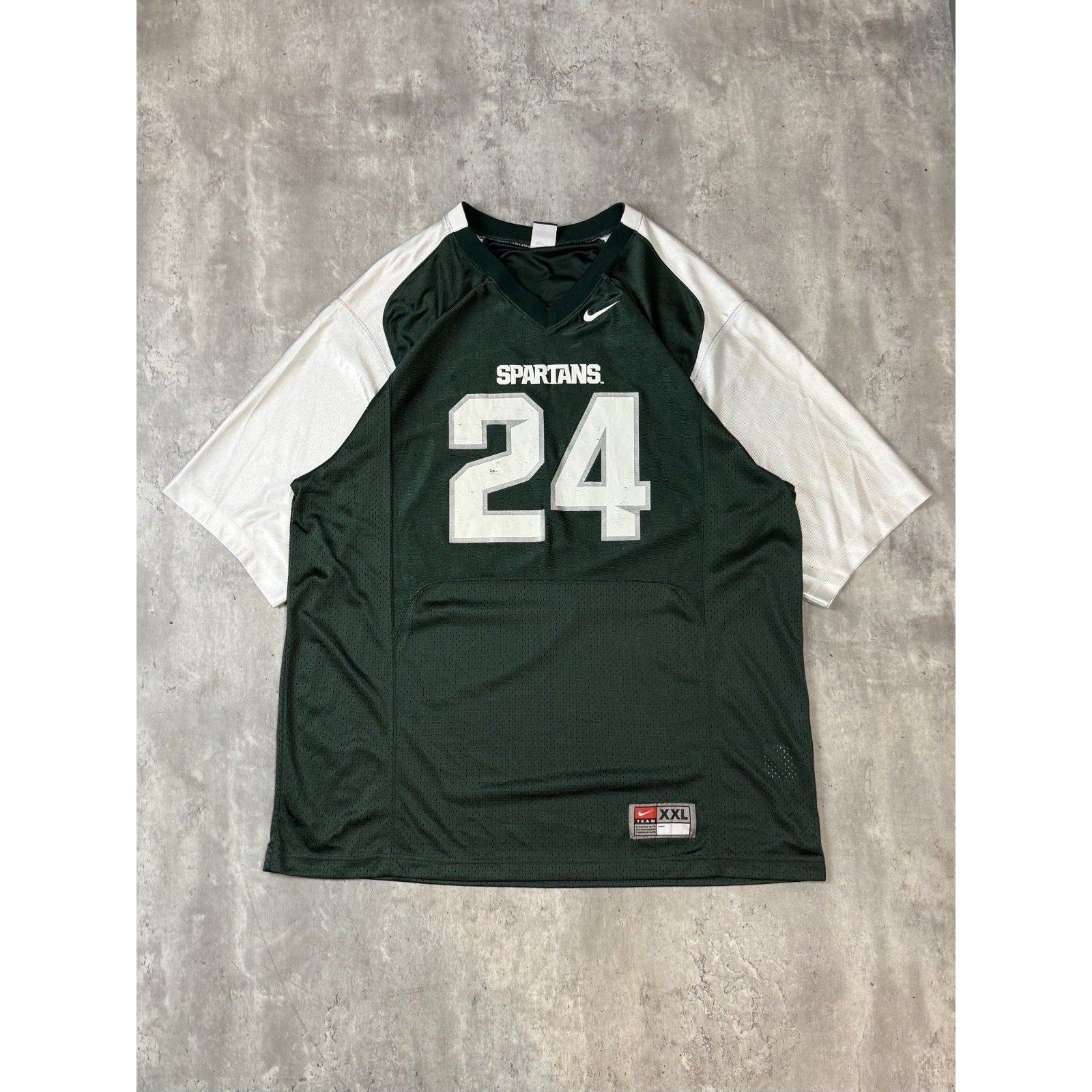 Vintage Michigan State Spartans #24 NCAA Two Tone Nike Football Jersey Size 2XL