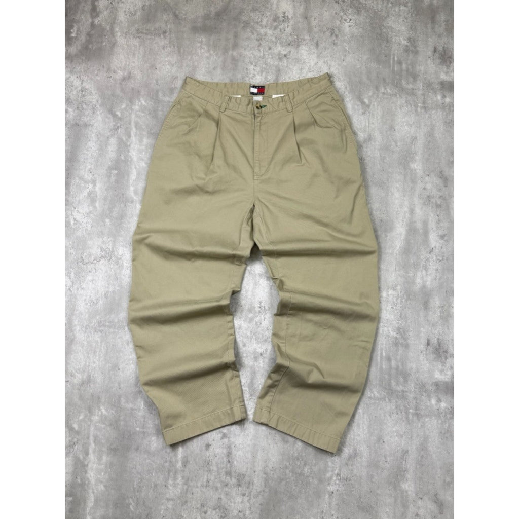 Vintage Tommy Hilfiger Khaki Trouser Style Pants Size 33