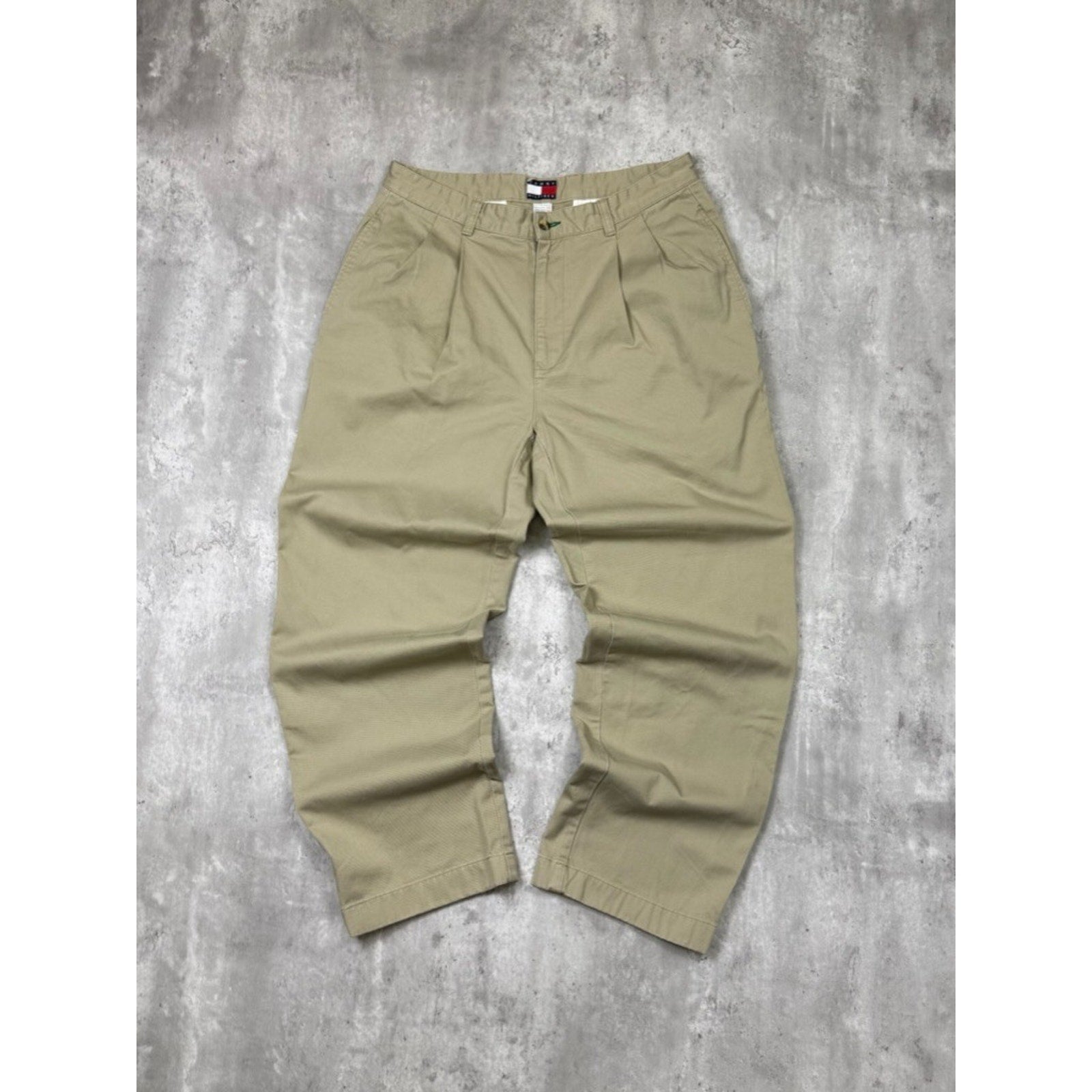Vintage Tommy Hilfiger Khaki Trouser Style Pants Size 33