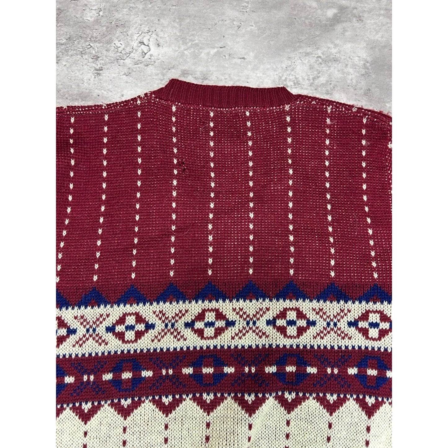 Vintage 1960s Two Legs Abstract Pattern Pullover Sweater Size Medium
