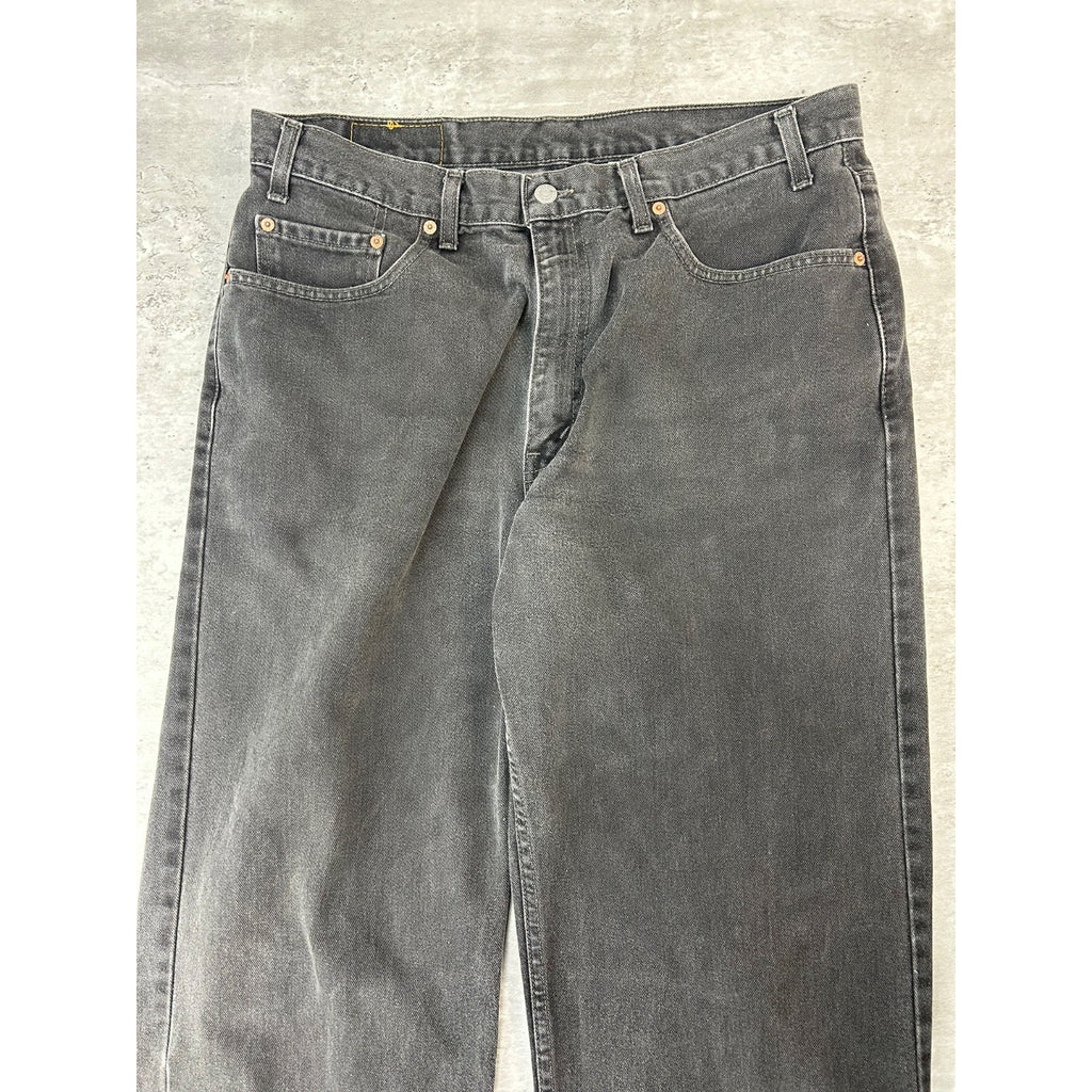Vintage 90s Levis 550 Red Tab Black Denim Pants Size 36