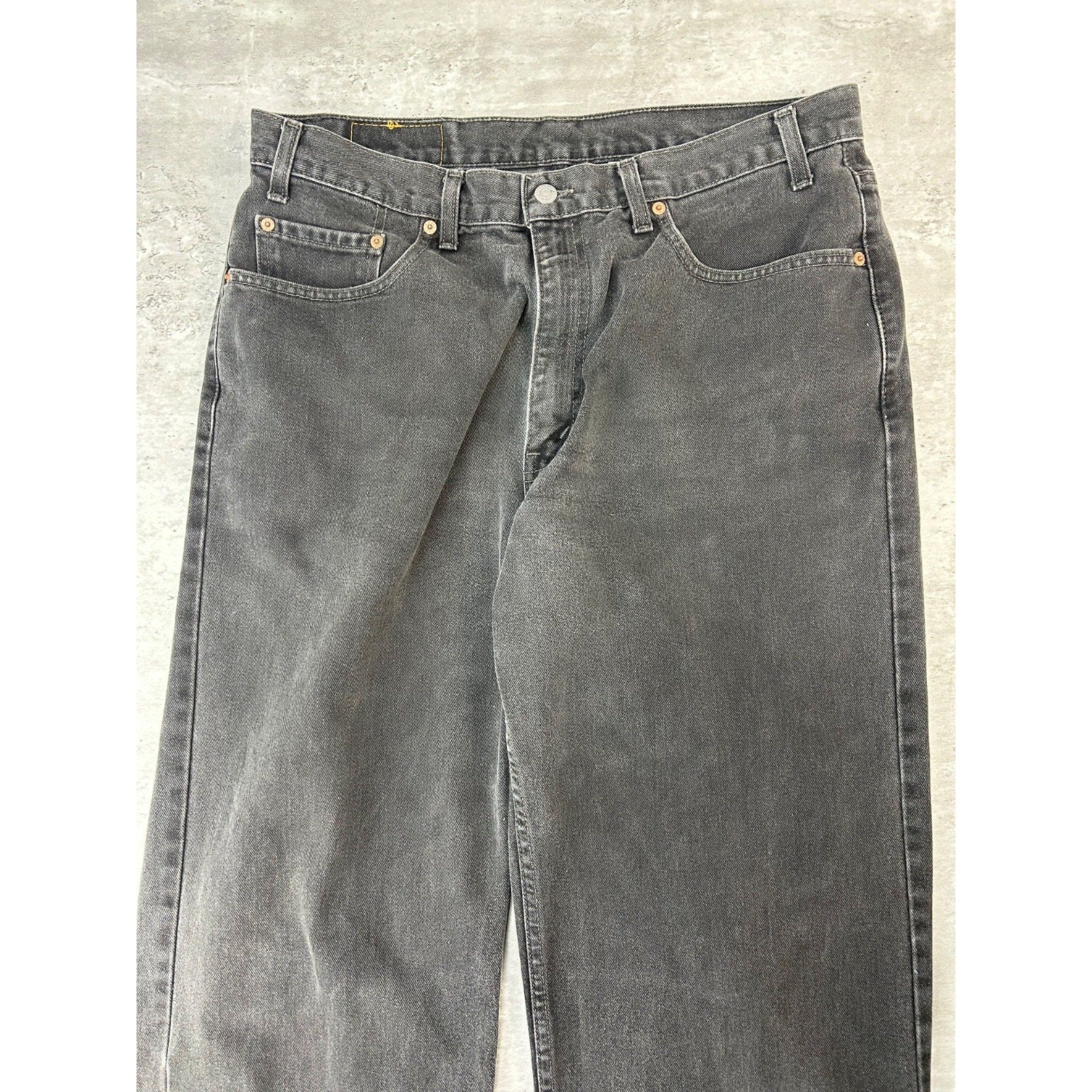 Vintage 90s Levis 550 Red Tab Black Denim Pants Size 36