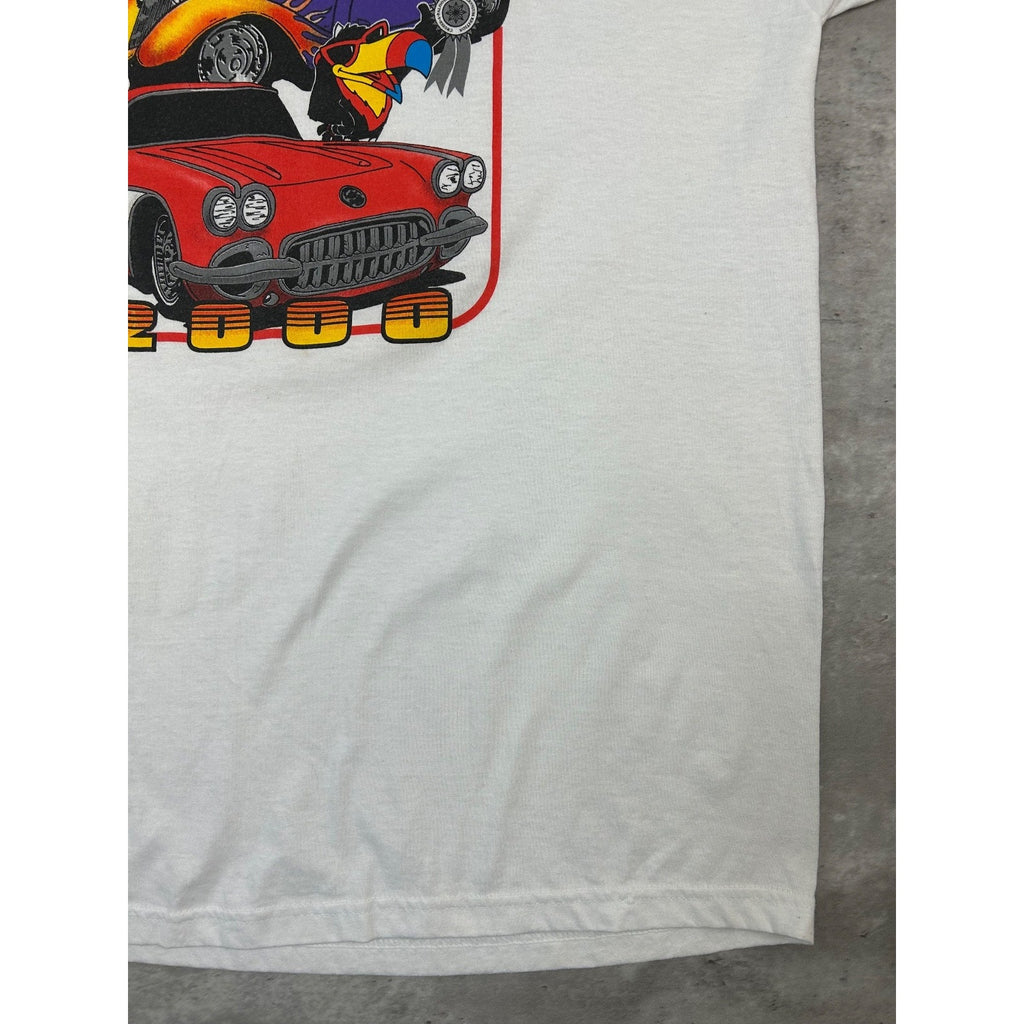 Vintage 2000 Cuise-A-Palooza Muscle Car Graphic T-Shirt Size XL White