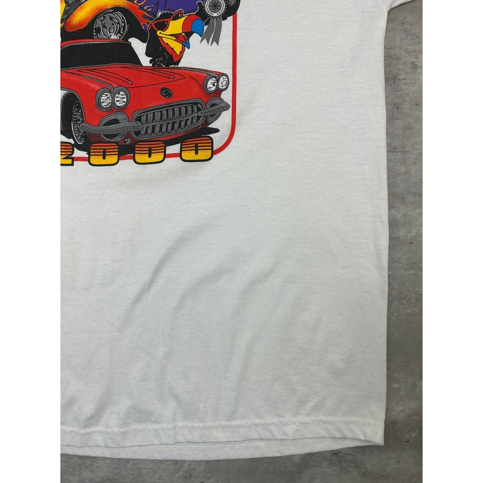Vintage 2000 Cuise-A-Palooza Muscle Car Graphic T-Shirt Size XL White