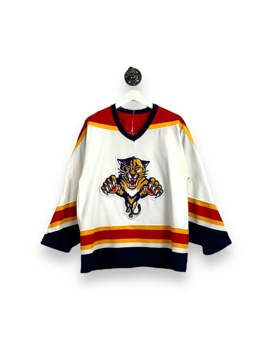 Vintage 90s Florida Panthers NHL Stitched CCM Maska Hockey Jersey Size Small