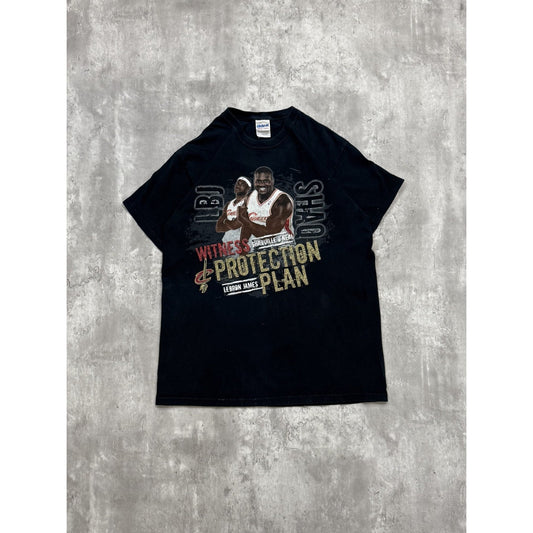 Vintage Lebron James #23 & Shaquille O'Neal #32 Cleveland Cavaliers T-Shirt Med