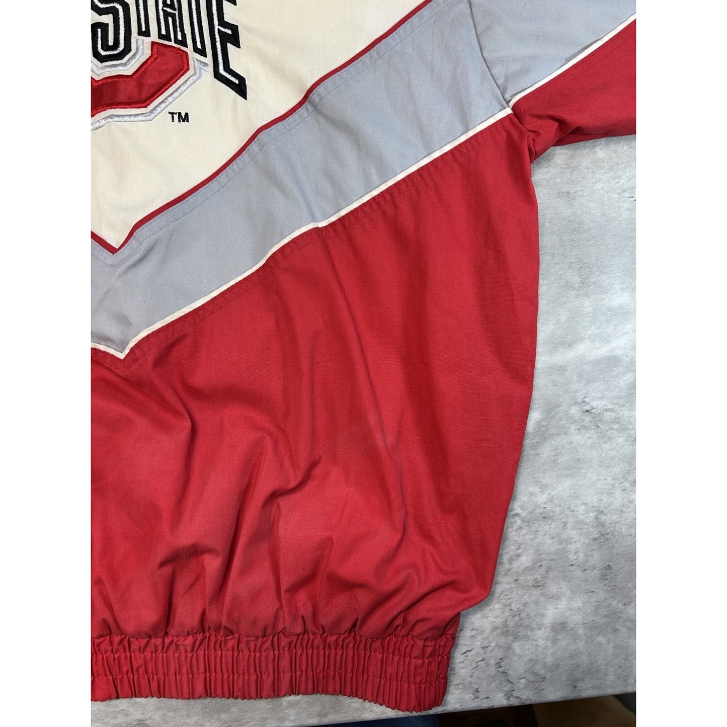Vintage 90s Ohio State Buckeyes NCAA Starter Arm Spellout Jacket Size Medium