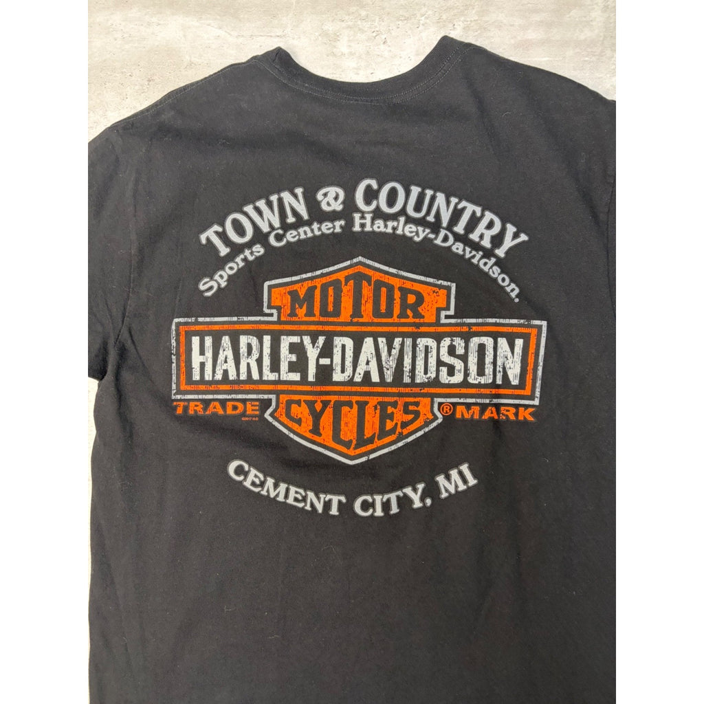 I Breathe Harley Davidson Screamin' Eagle Graphic T-Shirt Size Large