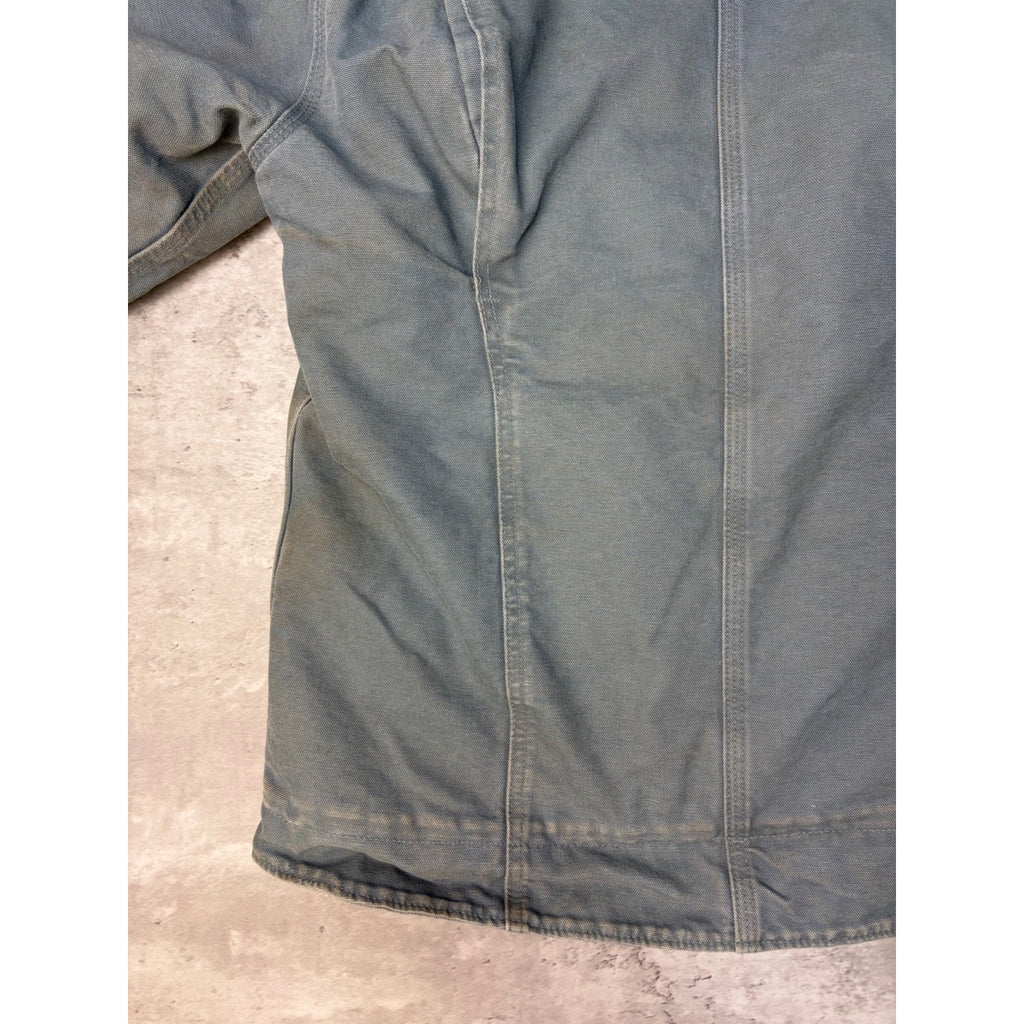 Vintage Womens Carhartt Sherpa Lined Full Zip Hooded Detroit Jacket Size Medium