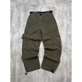 Vintage Y2K Carbon Nylon Utility Cargo Track Pants Size 29
