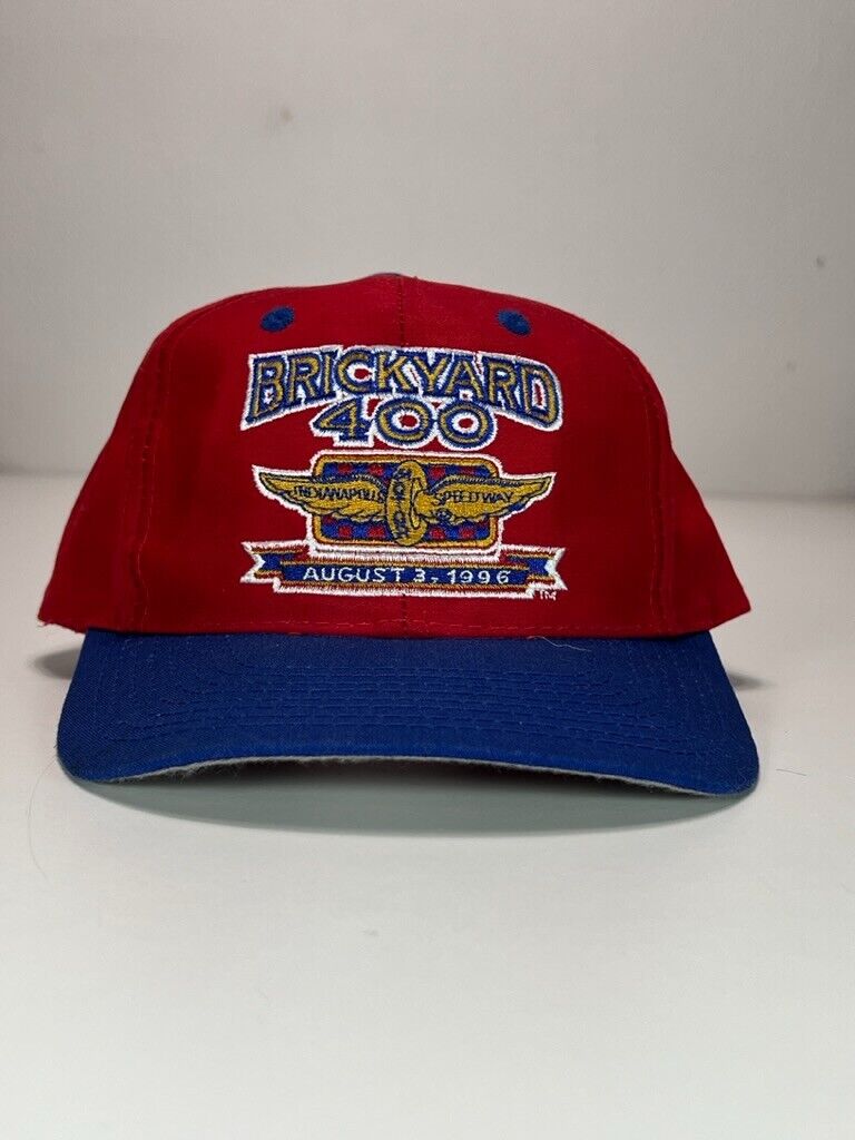 Vintage 1996 Brickyard 400 Nascar Embroidered Graphic Snapback Hat OSFA