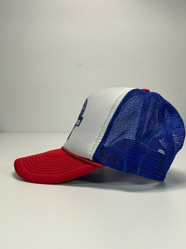 Vintage 80s/90s Pabst Blue Ribbon Beer Promo Trucker Snapback Hat OSFA