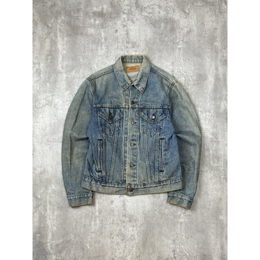 Vintage 80s/90s Levis Medium Wash Type 3 Denim Trucker Jacket Size Medium Blue