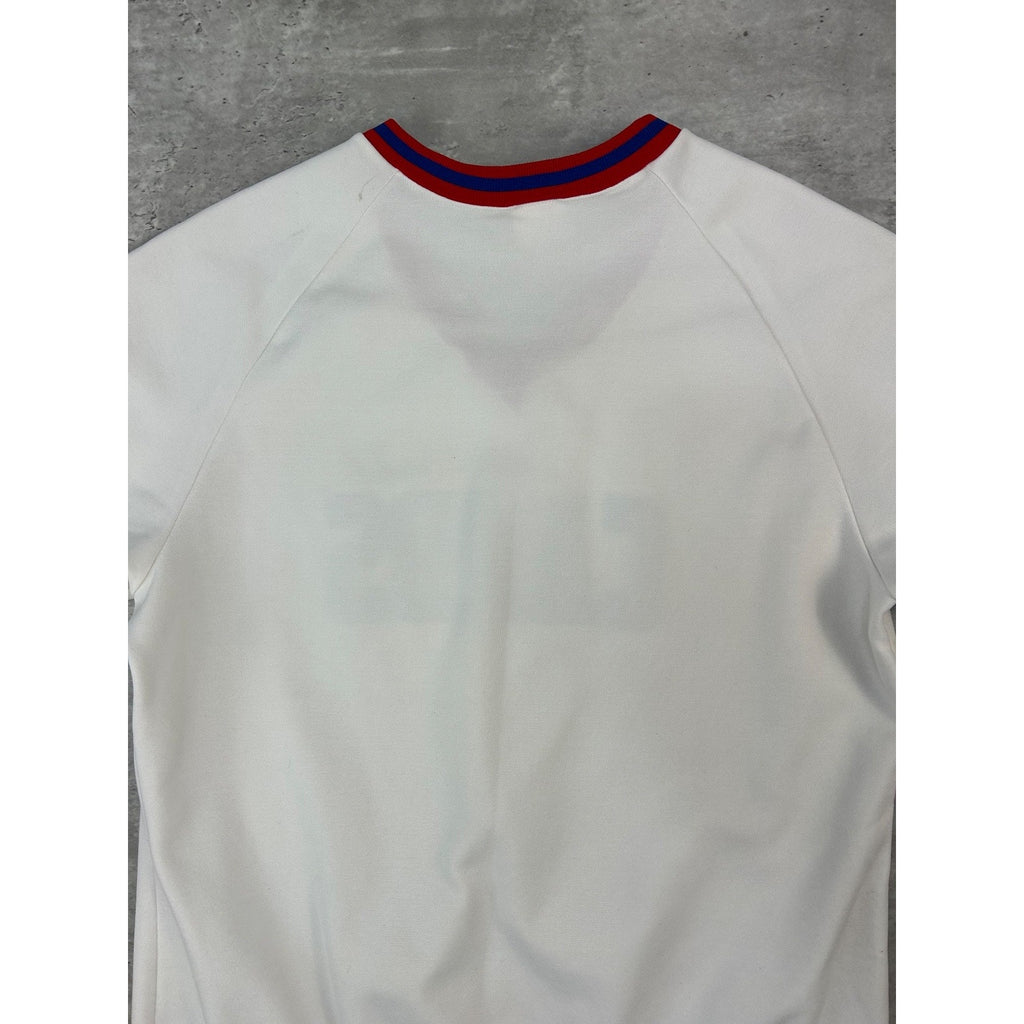Vintage 80s Cards Graphic Spellout Pullover Jersey Size Small White