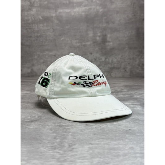 Vintage Delph Racing Embroidered Spellout Nascar Strapback Hat OSFA