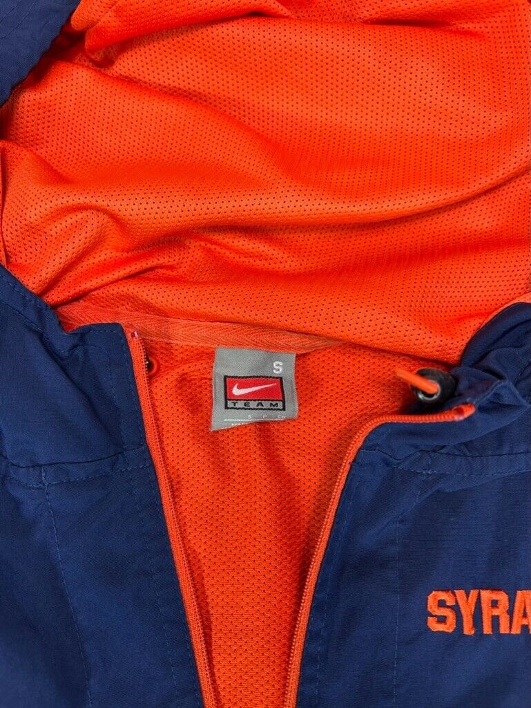 Syracuse Orangemen NCAA Nike 1/4 Zip Pullover Lacrosse Jacket Size Small Blue